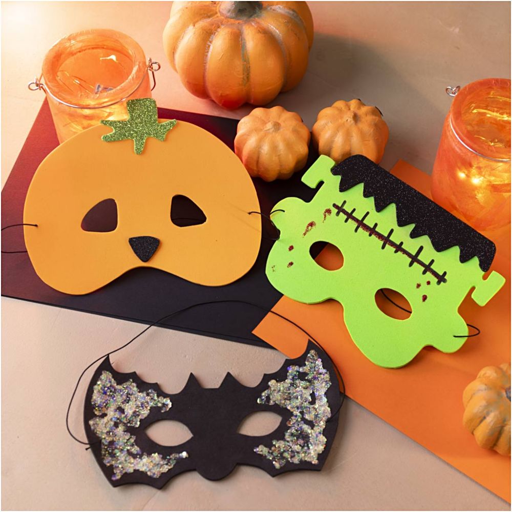 Kit creativo Halloween – 3 maschere da creare e decorare