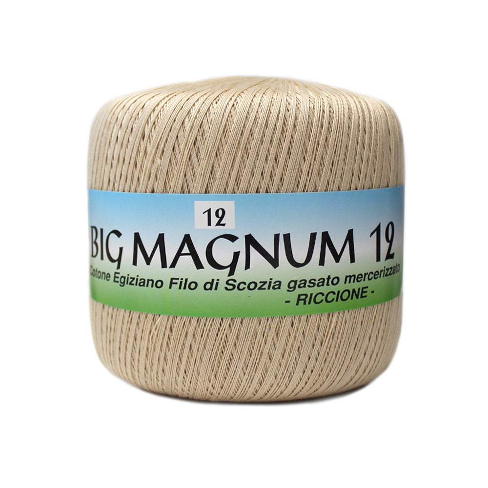 filato puro cotone big magnum 12 ecru