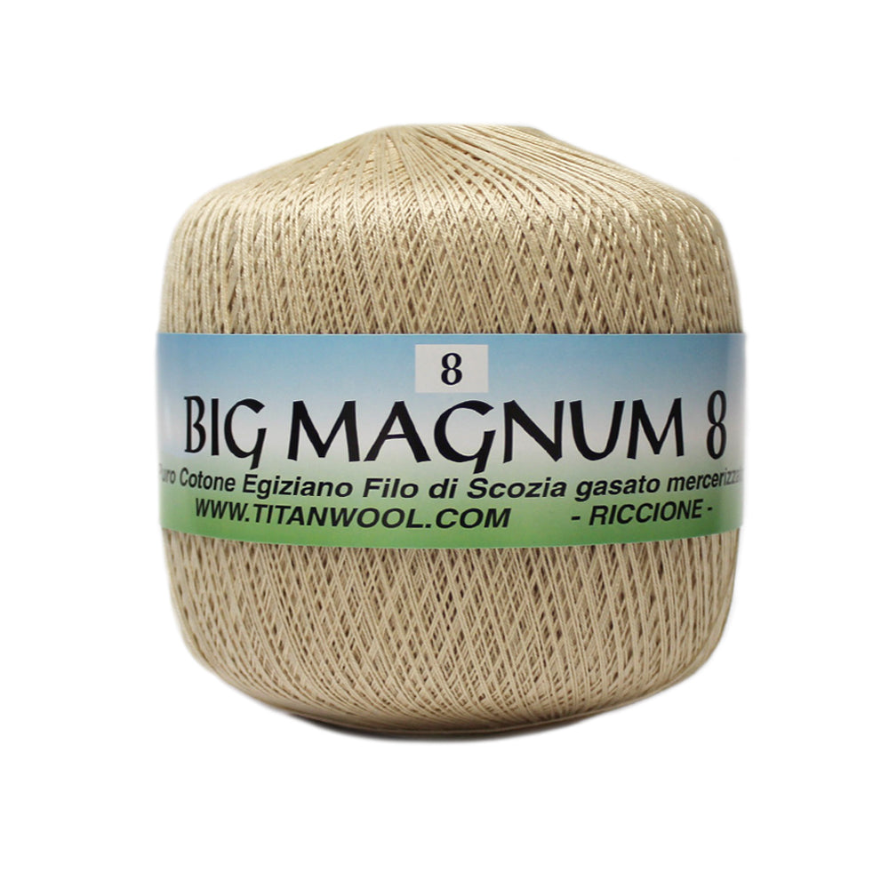 filato puro cotone big magnum 8 ecru