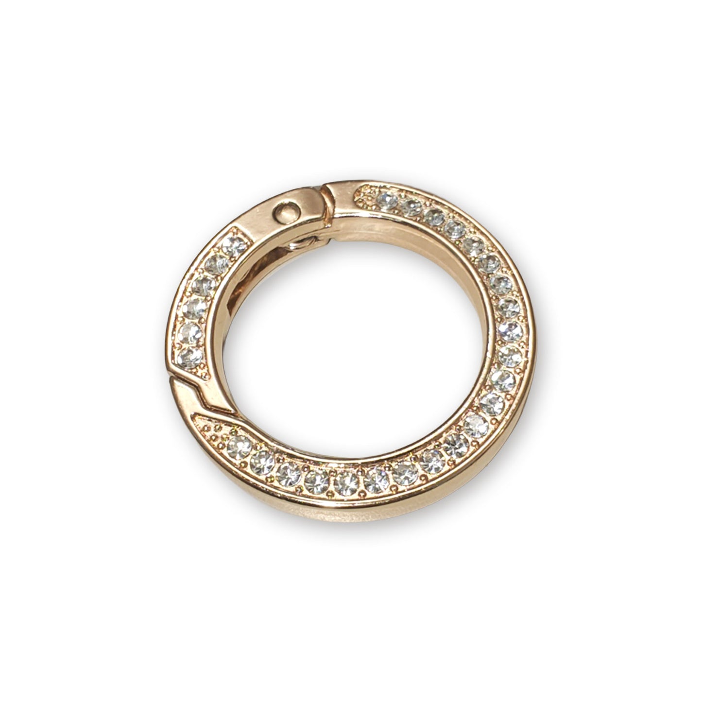 Anello Moschettone Strass in Metallo per Borse