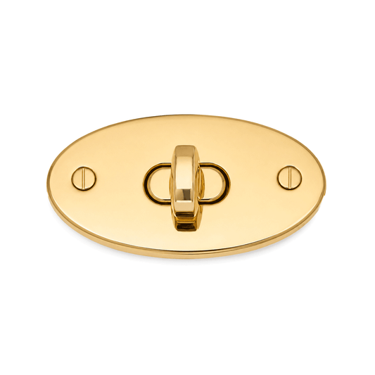 Chiusura twist lock ovale oro 49x26 mm per borse handmade
