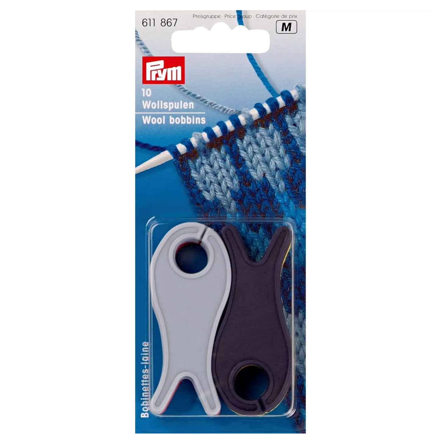 Bobine piccole Prym in plastica per lavori jacquard e gestione fili colorati 611867