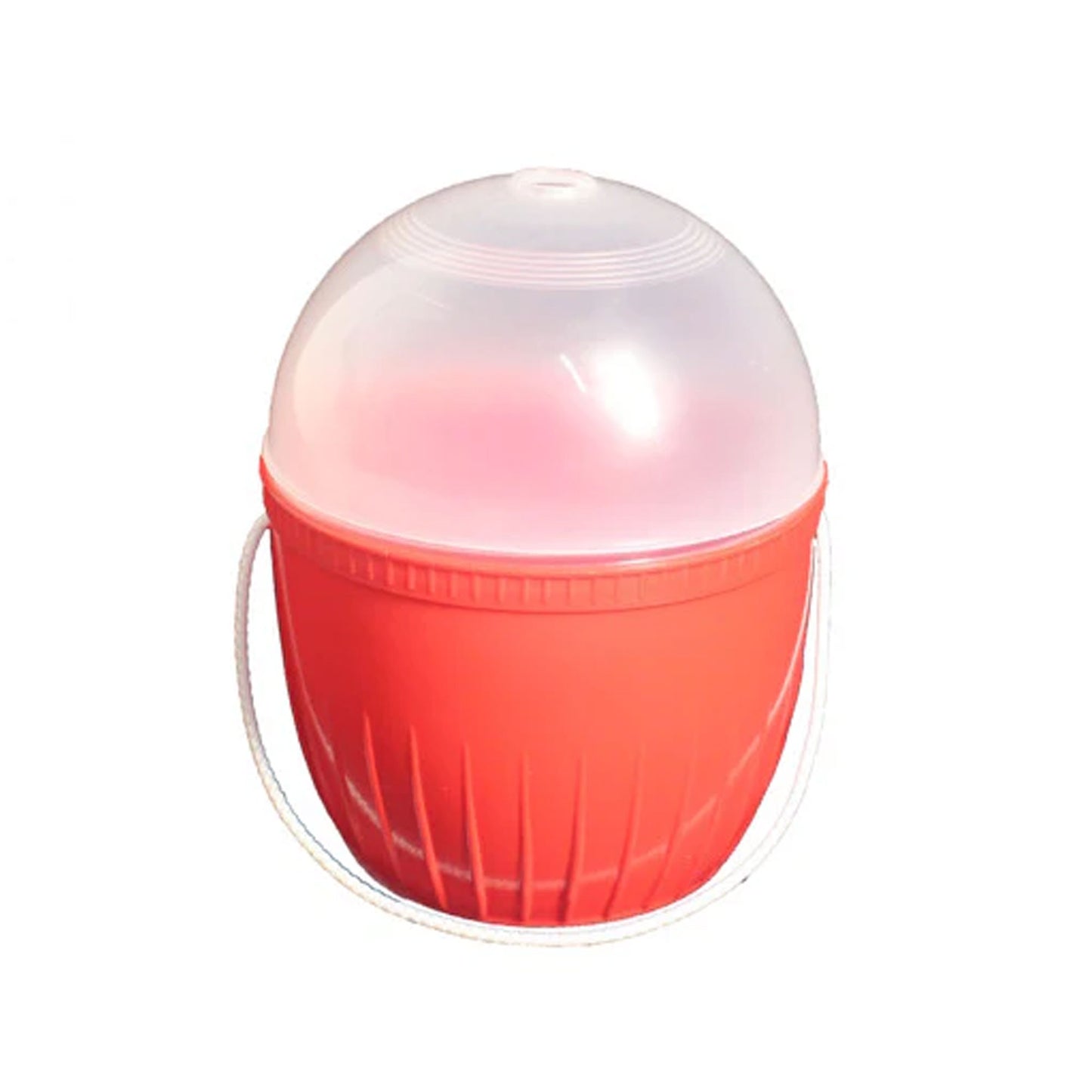 Porta gomitoli in plastica con coperchio trasparente e cordino