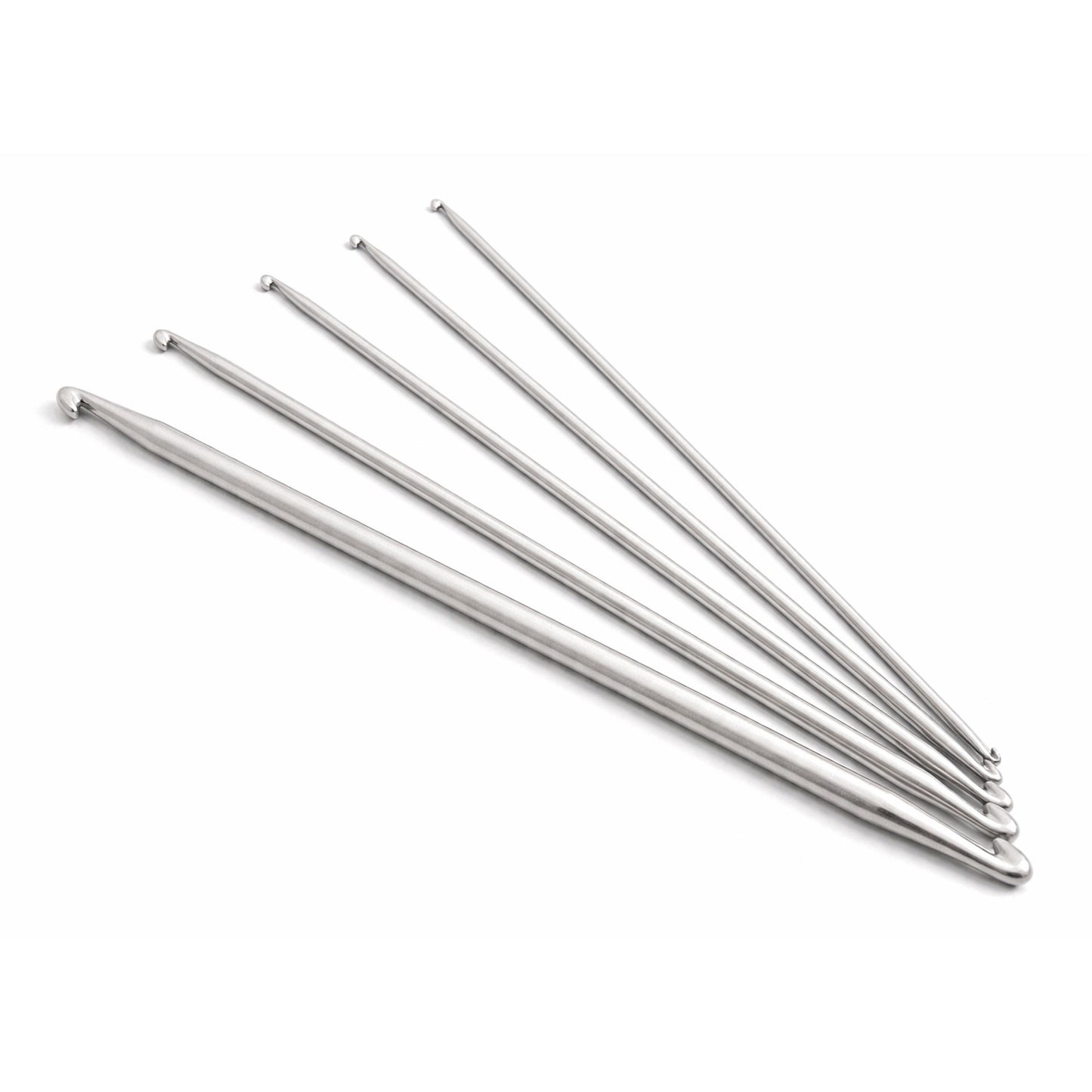 uncinetto tunisino doppia punta in alluminio 33 cm