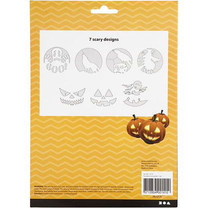 Kit intaglio zucca Halloween – 5 attrezzi e 7 sagome