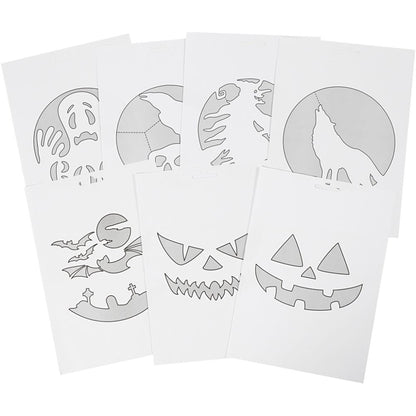 Kit intaglio zucca Halloween – 5 attrezzi e 7 sagome
