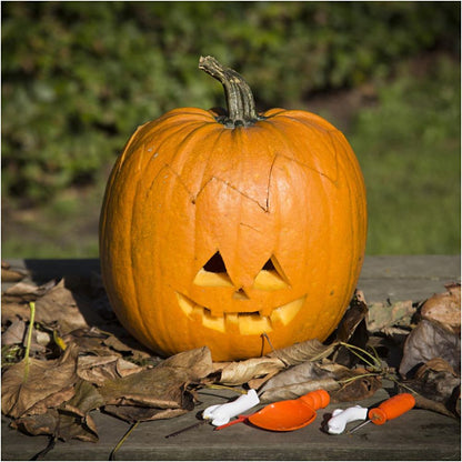 Kit intaglio zucca Halloween – 5 attrezzi e 7 sagome