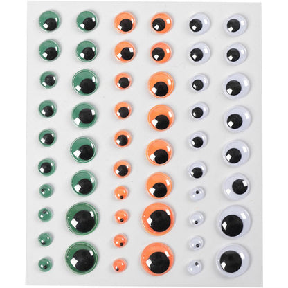 Occhietti mobili adesivi Halloween – 54 pezzi assortiti