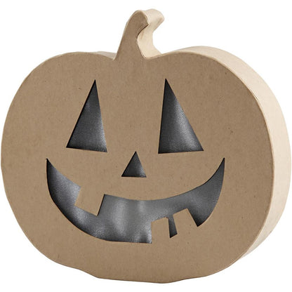 Zucca luminosa in cartapesta Halloween – 20 × 22 cm