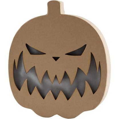 Zucca luminosa in cartapesta Halloween – 25 × 22 cm