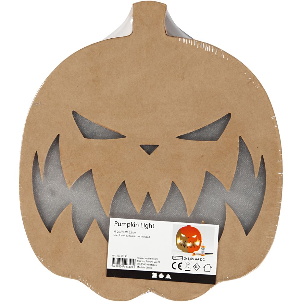 Zucca luminosa in cartapesta Halloween – 25 × 22 cm