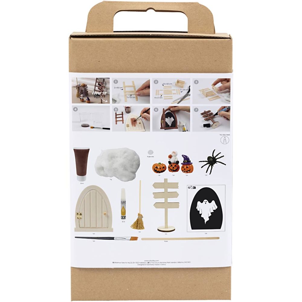 Kit creativo Halloween – Porticina in miniatura da decorare