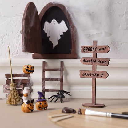 Kit creativo Halloween – Porticina in miniatura da decorare