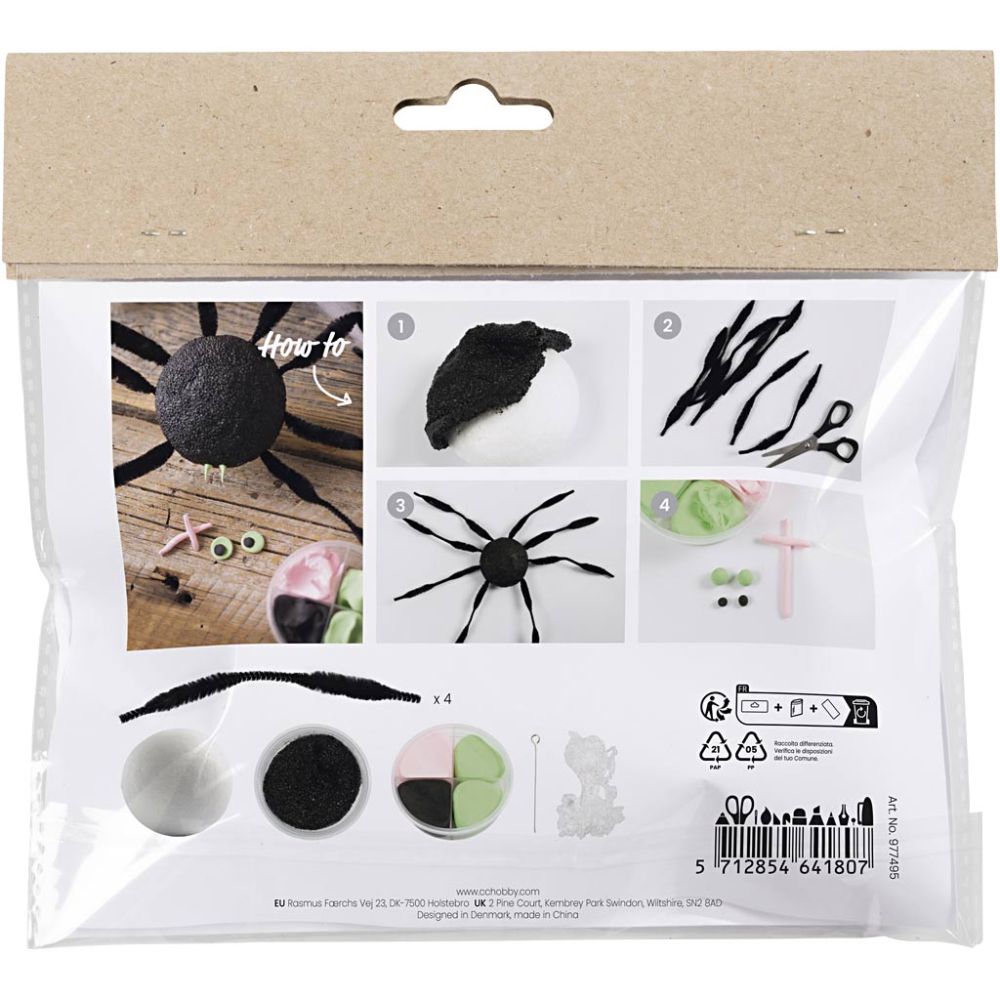Kit creativo Halloween Creativ Company – Ragno da modellare