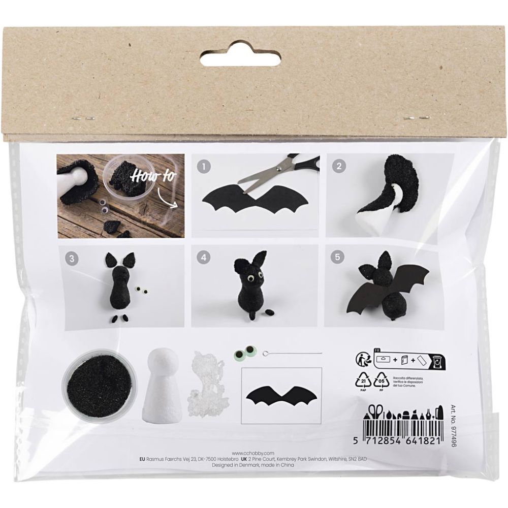 Kit creativo Halloween Creativ Company – Pipistrelli da modellare