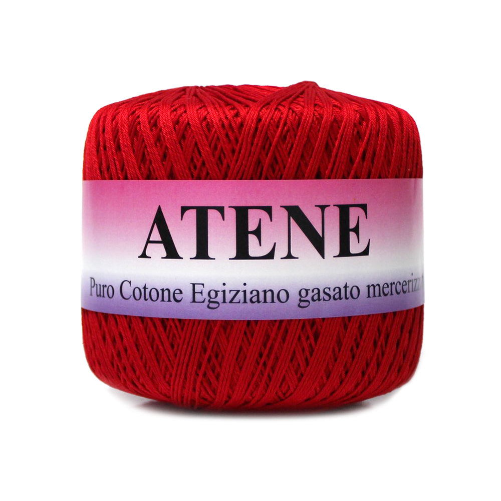 filato cotone mako egiziano cable 3 colore rosso