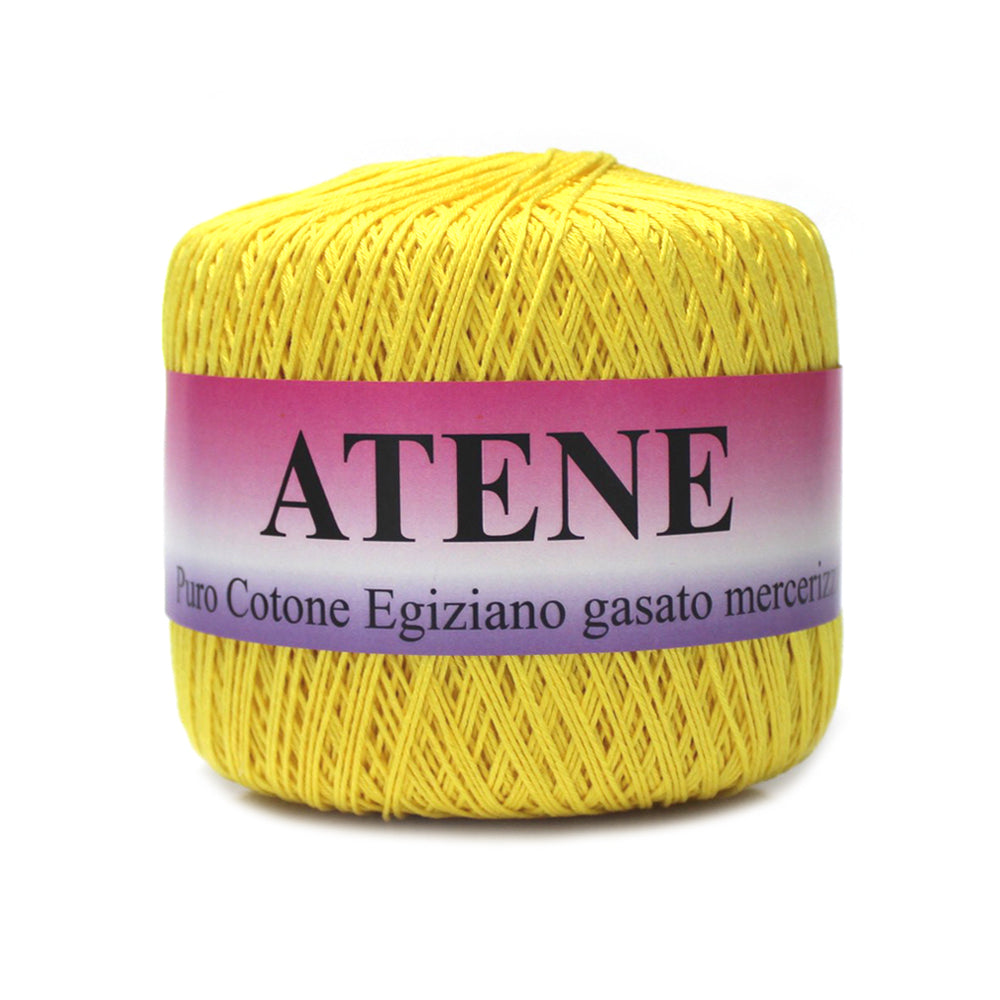 filato cotone mako egiziano cable 3 colore giallo