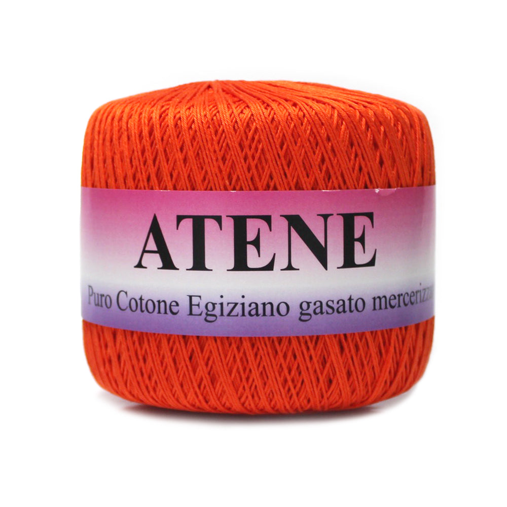 filato cotone mako egiziano cable 3 colore arancione