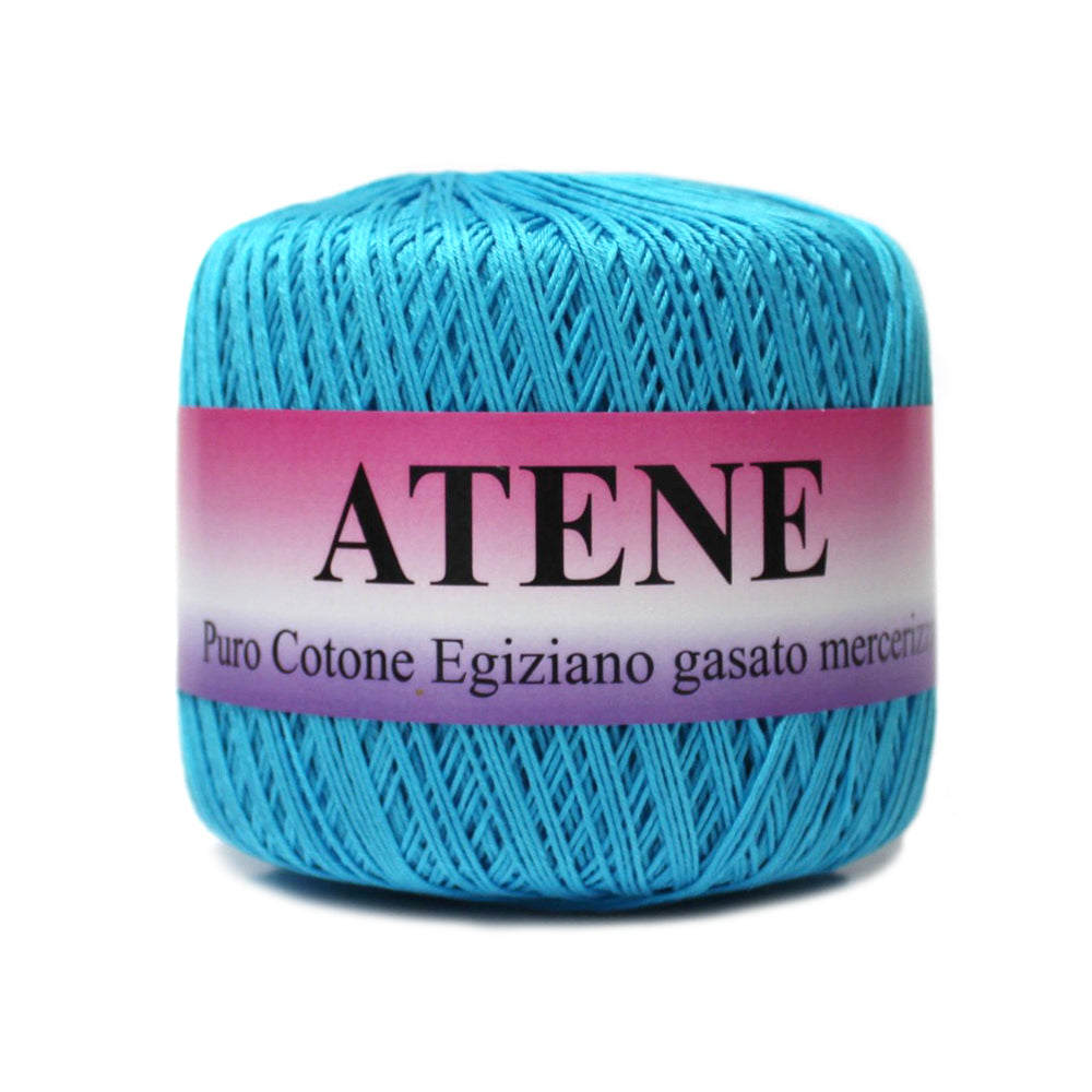 filato cotone mako egiziano cable 3 colore turchese