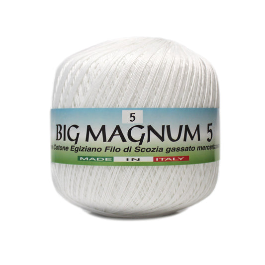 filato puro cotone big magnum 5 bianco