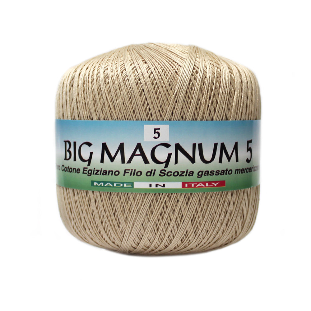 filato puro cotone big magnum 5 ecru