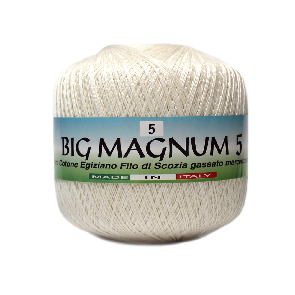 filato puro cotone big magnum 5 panna
