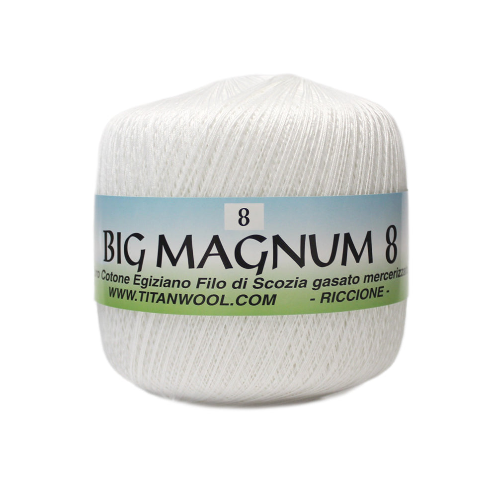filato puro cotone big magnum 8 bianco