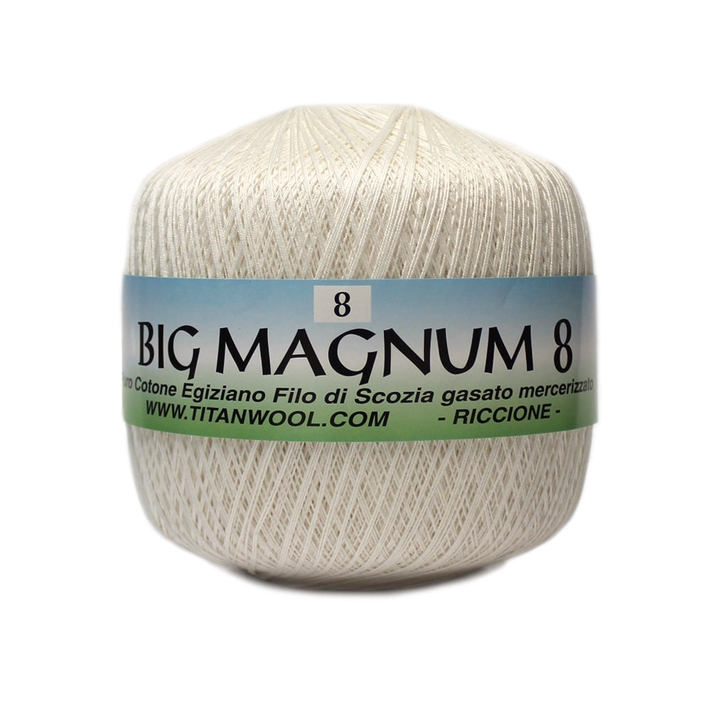 filato puro cotone big magnum 8 panna