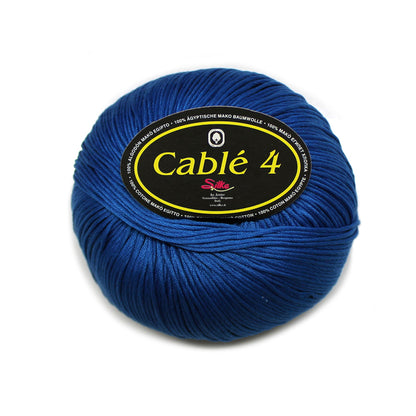 filato puro cotone cable 4 bluette