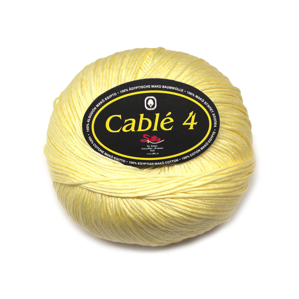 filato puro cotone cable 4 giallino