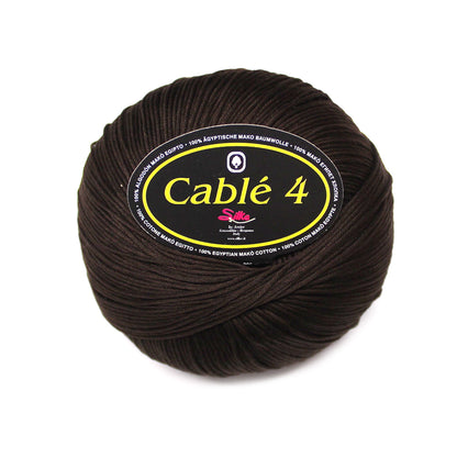 filato puro cotone cable 4 marrone