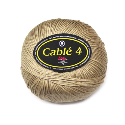 filato puro cotone cable 4 beige