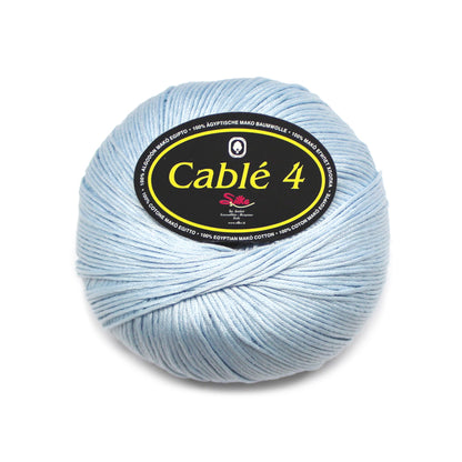 filato puro cotone cable 4 azzurro baby