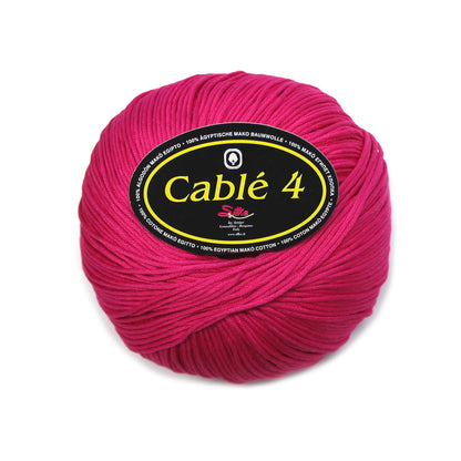 filato puro cotone cable 4 fuxia