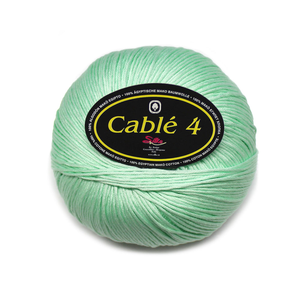 filato puro cotone cable 4 verdeacqua