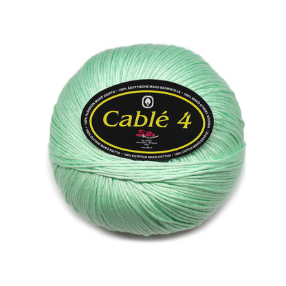 filato puro cotone cable 4 verdeacqua