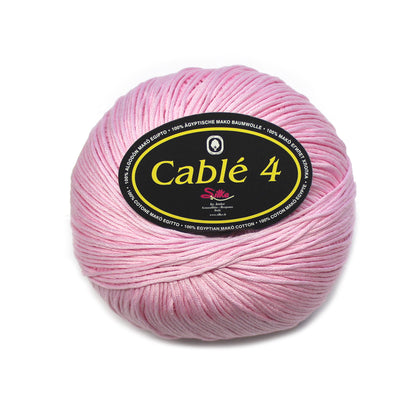 filato puro cotone cable 4 rosa