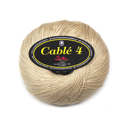 filato puro cotone cable 4 beige chiaro