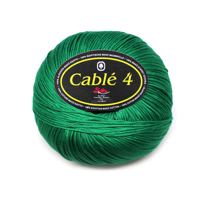 filato puro cotone cable 4 verde