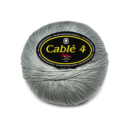 filato puro cotone cable 4 grigio