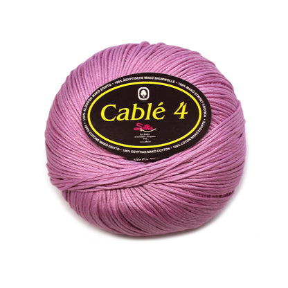 filato puro cotone cable 4 glicine