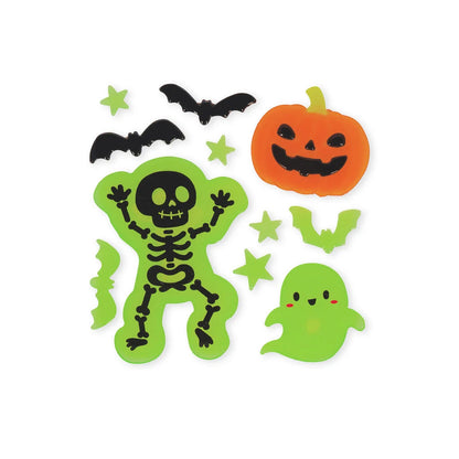 Adesivi gel Halloween Legami Windo-Glow – Scheletro e zucca