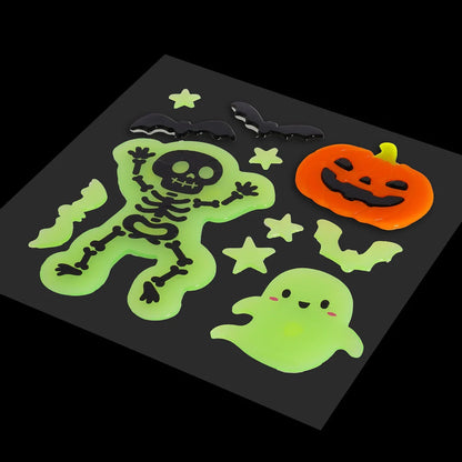 Adesivi gel Halloween Legami Windo-Glow – Scheletro e zucca