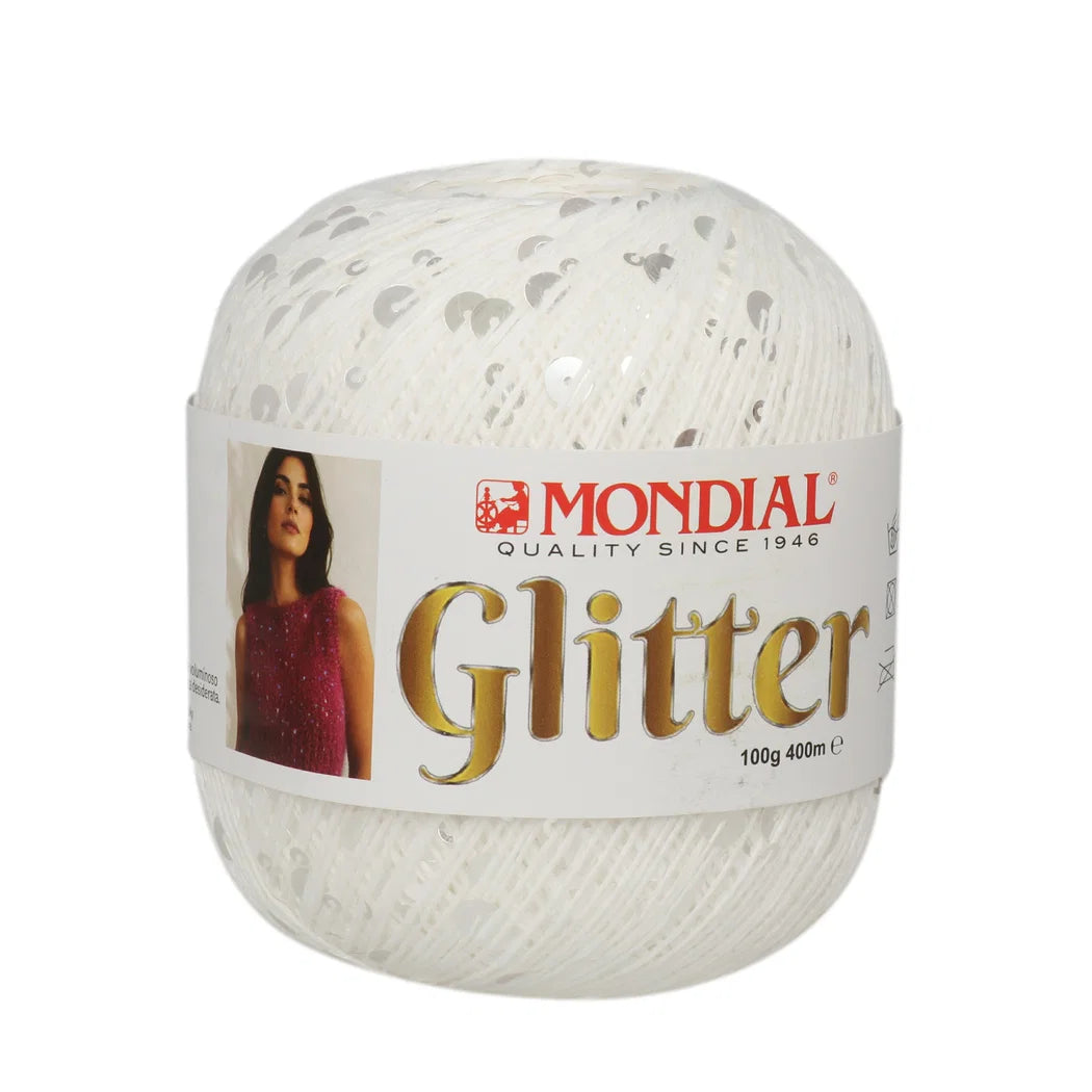 Glitter Mondial – Filato in cotone con paillettes 100 g – 400 m