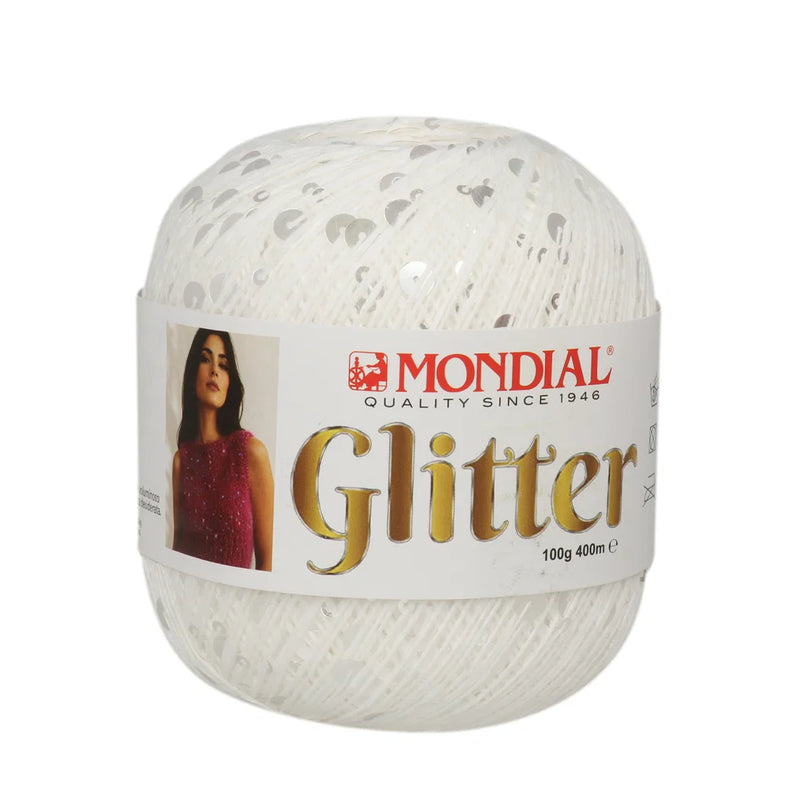 Glitter Mondial – Filato in cotone con paillettes 100 g – 400 m