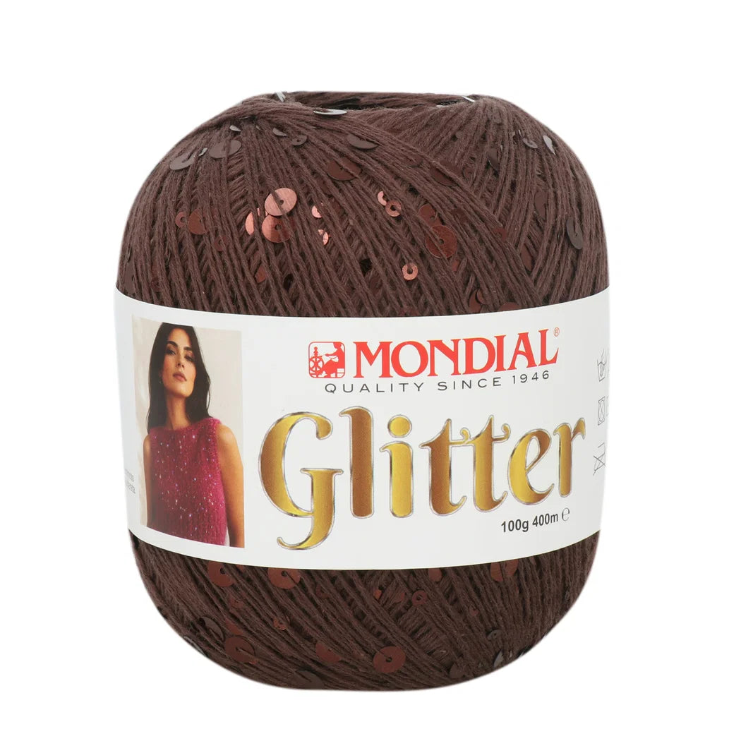 Glitter Mondial – Filato in cotone con paillettes 100 g – 400 m