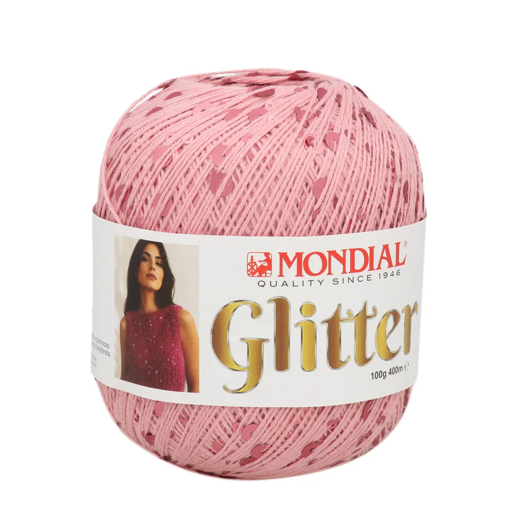 Glitter Mondial – Filato in cotone con paillettes 100 g – 400 m