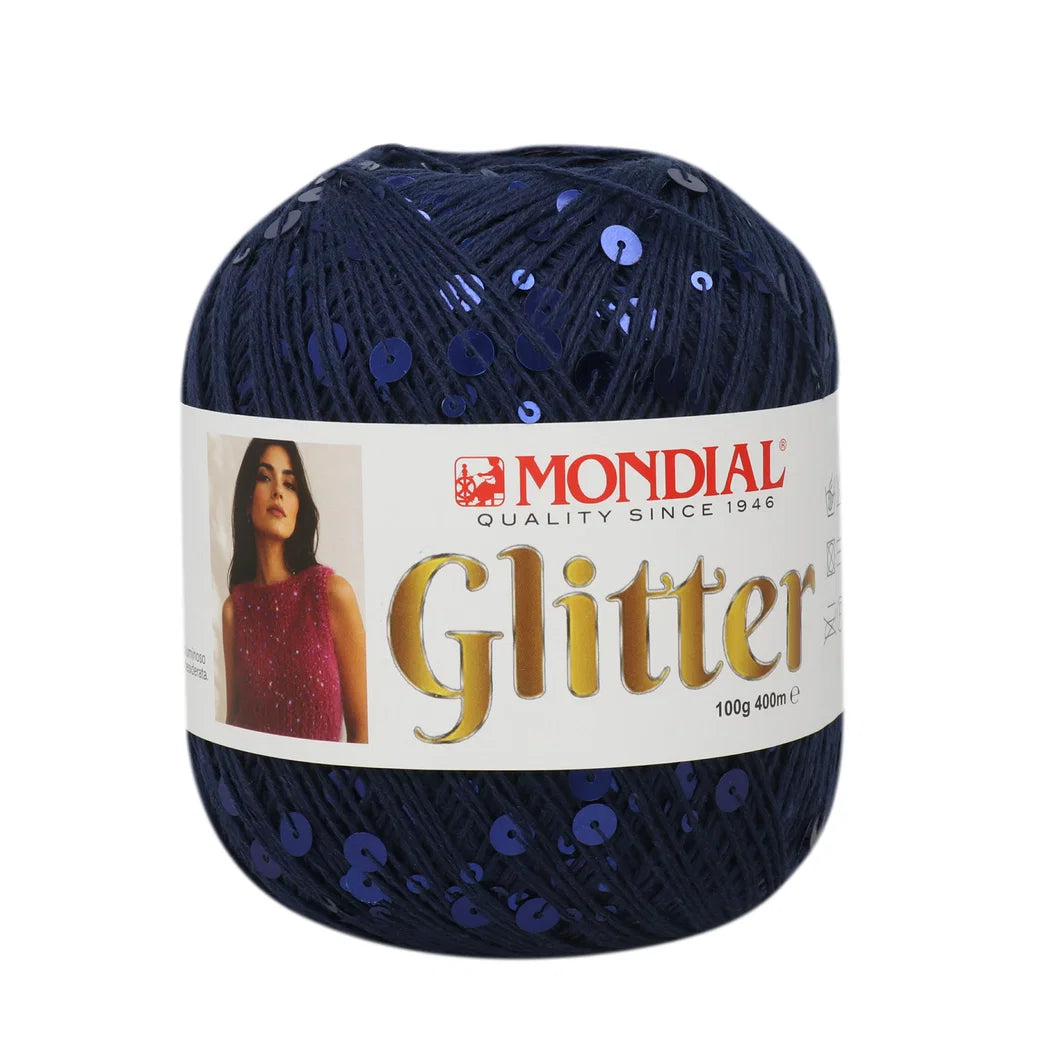 Glitter Mondial – Filato in cotone con paillettes 100 g – 400 m