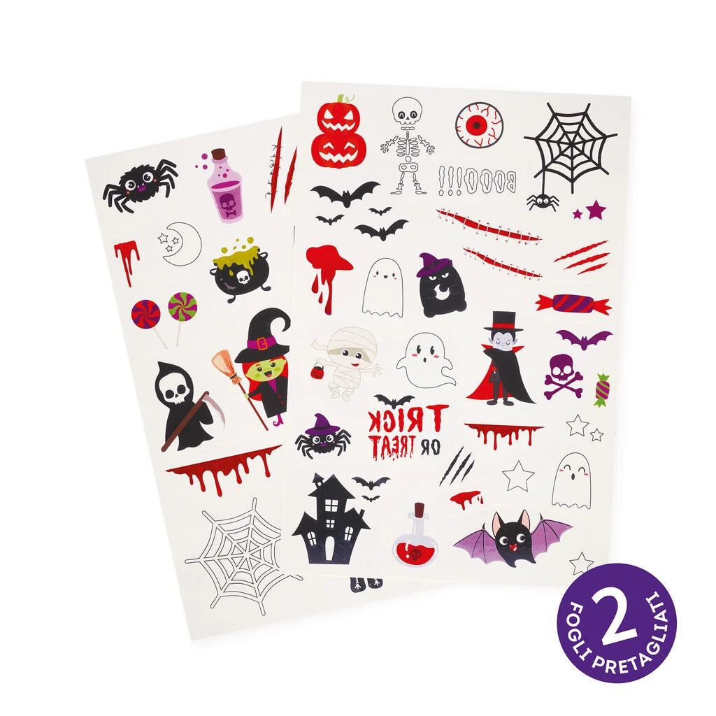 Tatuaggi temporanei Halloween Legami – Oltre 50 fosforescenti