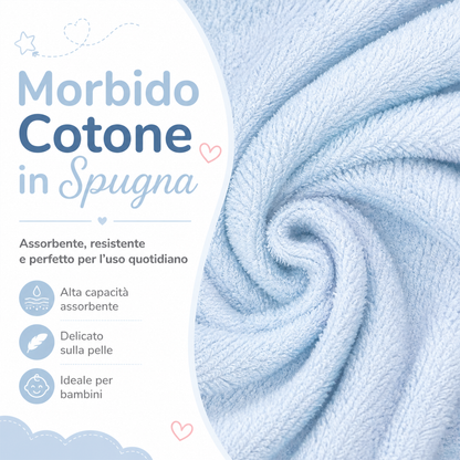 Texture morbida in spugna di cotone per asciugamano asilo